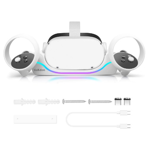 Vakdon USB Magnetic Charging Dock Holder for Oculus Quest 2 Headset