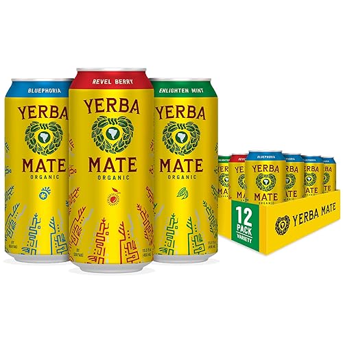 Guayakí Yerba Mate, Organic Energy Drink Alternative, Variety Pack, 150mg Natural Plant Based Caffeine, Better for You Energy & Focus, No Jitters or Crash, 15.5 Oz (Pack of 12) (Packaging May Vary) - Variety Pack - 15.5 Fl Oz (Pack of 12)