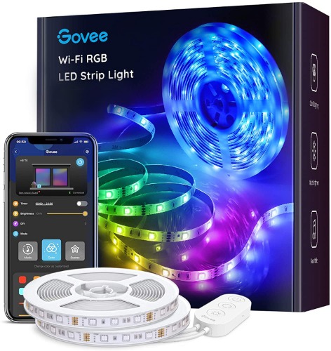 Govee Alexa LED Strip Lights 10m, Smart WiFi App Control, Works with Alexa and Google Assistant, Music Sync Mode, for Home TV Party, 2 Rolls of 5m