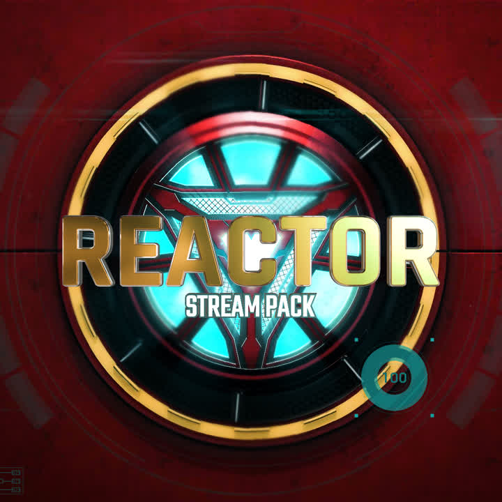 Reactor 3D Animated Stream Overlays Package - 3D Animated / Reactor