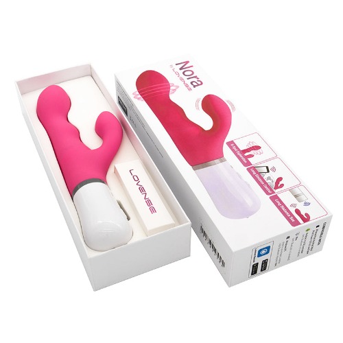 Throne Hexxtasy Lovense Nora Bluetooth Remote Controlled Long Distance Rabbit Vibrator 6882