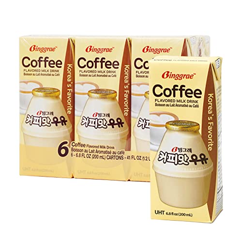 Binggrae Coffee Flavored Milk (Pack of 6) - Coffee - 1.13 Fl Oz (Pack of 6)