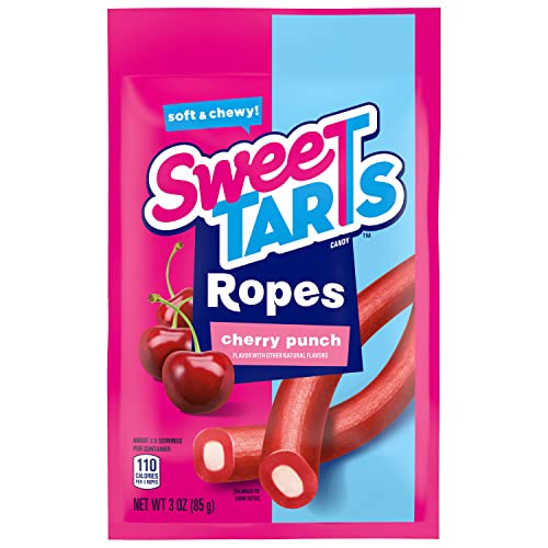 SweeTARTS Ropes, Cherry Punch Candy, 3 ounce Package, Pack of 12 - Cherry Punch - Pack of 12