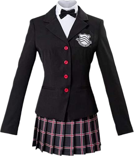Muchen COS Anime Persona 5 Yoshizawa Kasumi Cosplay Costume Uniform Suit Halloween Cosplay Costume - Female S