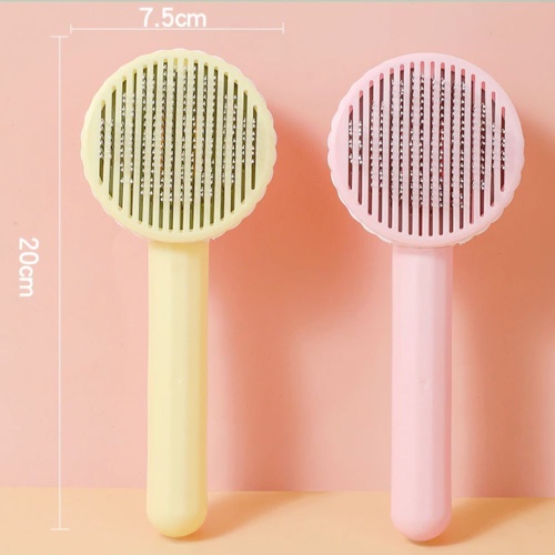 Pet Grooming Massage Loose Fur Removal Brush - Pink
