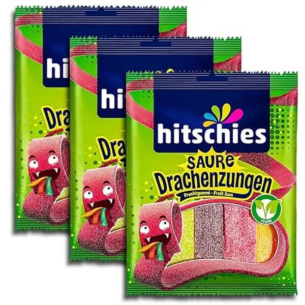 3 er Pack Hitschies Saure Drachenzungen 3 x 125 g