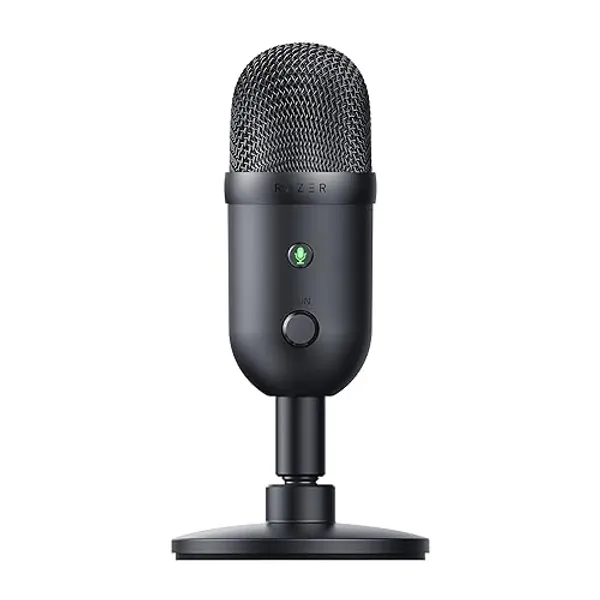 Razer Seiren V2 X - USB-Mikrofon für Streamer (25mm Kondensator-Mikrofon, Supernieren-Richtcharakteristik, Analoger Verstärkungsbegrenzer, Mikrofonüberwachung) Schwarz
