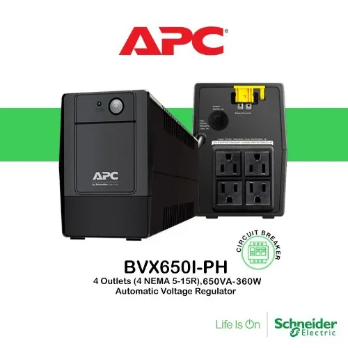 APC UPS 650VA-360W Uninterruptible Power Supply