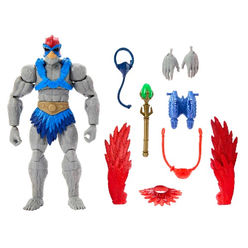 Masters of the Universe Masterverse Action Figure Stratos, Detailed Collectible Bird People Leader with Accessories, Articulated MOTU Toy Gift​, HLB41