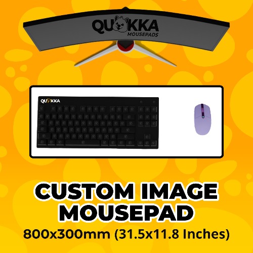 Custom Mousepad 800x300mm - Black Stitched / 4mm