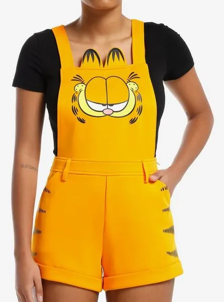 Garfield Face Shortalls | Hot Topic