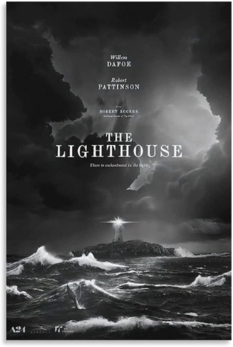 Tyio The Lighthouse Black White Movie Poster HD Canvas Prints Wall Art Room Aesthetics Decor 12x18inch(30x45cm) - 12x18inch(30x45cm) White