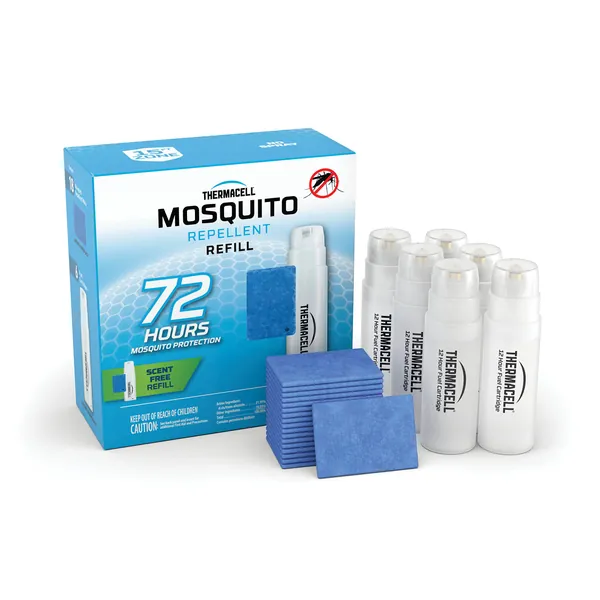 Thermacell Mosquito Repellent Refills; Compatible with Any Fuel-Powered Thermacell Repeller; Highly Effective, Long Lasting, No Spray, No Scent, No Mess; 15 Foot Zone of Mosquito Protection - 72 Hour Original Scent-Free
