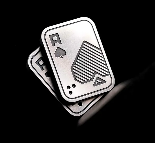 Magnetic Fidget Slider, Skull Poker Slider, Haptic Magnetic Slider, Ace Fidget Clicker