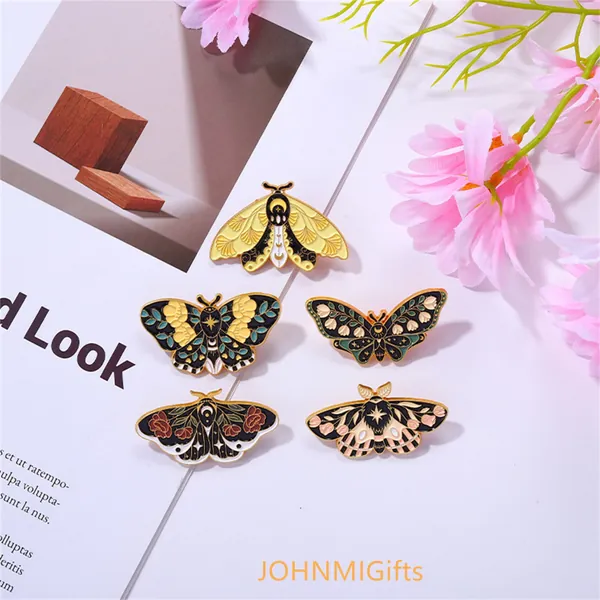 Cute Butterfly moon pins enamel, cute pin set pins laple pin hard enamel pin, Christmas gifts, Gift for her anime, Birthday gfits