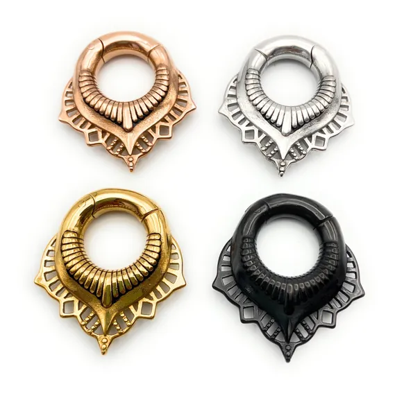 Stunning Elegant Ornate Black, Gold, Rose Gold or Silver Ear Weights Hangers will fit 6mm +