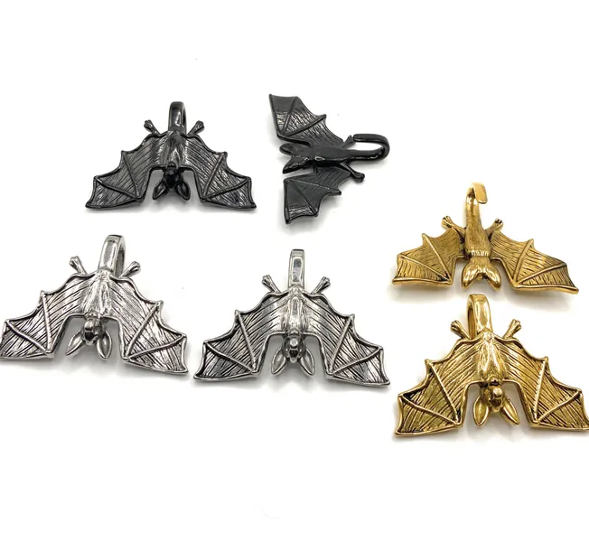 Upside down Bat Ear Hangers Gold, Silver and black Ear Weights will fit 6mm (2GA) +