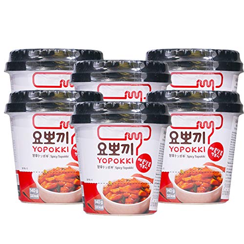 WaNaHong Yopokki Rice Cake Tteokbokki with Spicy Sauce (Pack of 6)