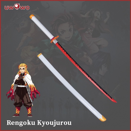 Uwowo Demon Slayer: Kimetsu no Yaiba Renku Kyoujurou Personal Swords Demon Swords Demon Slaying Corps Cosplay Props