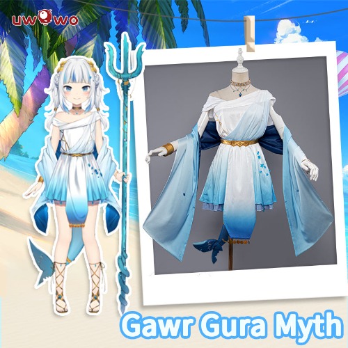 【In Stock】Uwowo Vtuber Gawr Gura Myth New Party Outifit Dress Cosplay Costume - Pre-Sale Set B Tail