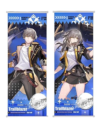 Hilichurl Trailblazer Stelle Caelus Poster Star Rail Hanging Painting Scroll Cartoon Comic Ornament Painting Scrolls Hanging Art Wall Decor - Trailblazer Stelle Caelus - Honkai Star Rail Poster