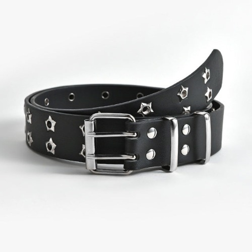 Black Rivet Buckle Belt