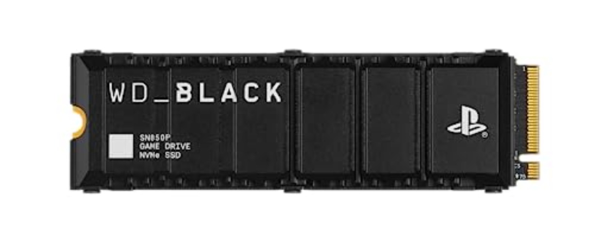 WD_BLACK 1TB SN850P NVMe M.2 SSD Officially Licensed Storage Expansion for PS5 Consoles, up to 7300MB/s, with heatsink - WDBBYV0010BNC-WRSN - 1TB - NEW - Up to 7,300MB/s