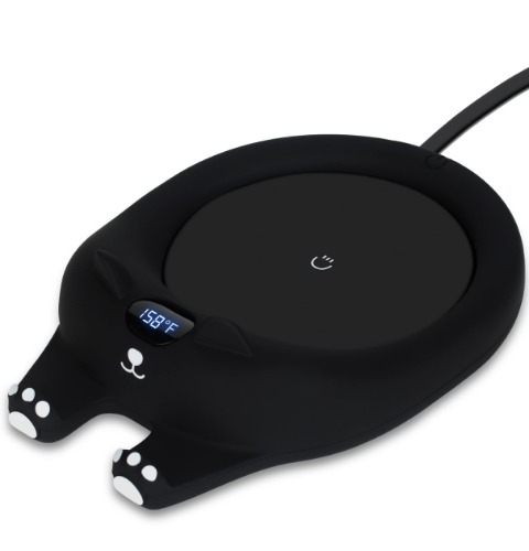 PUSEE Mug Warmer,Coffee Warmer for Desk Coffee Cup Warmer Auto Shut Off,Smart Candle Warmer with 3 Temp Settings,Electric Beverage Warmer Plate for Coffee,Cocoa,Tea,Water and Milk (Not Include Cup) - Black