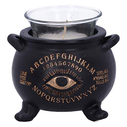 Nemesis Now All Seeing Eye Witches Cauldron Tealight Candle Holder,Black,9cm