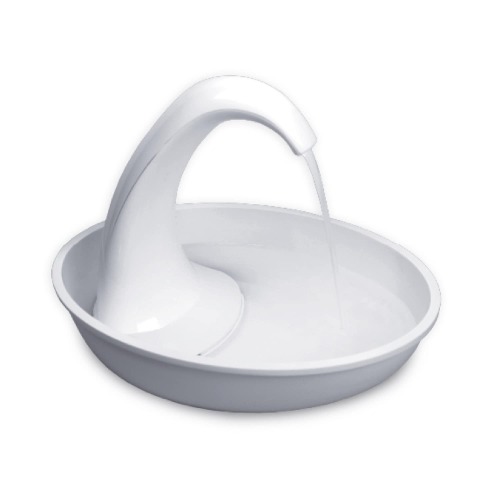 Pioneer Pet Swan Pet Drinking Fountain: 80oz Water Capacity (White Plastic) (3075) - White