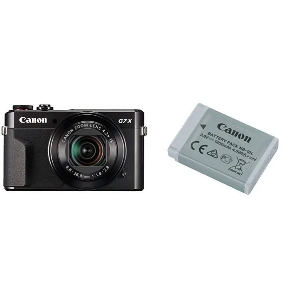 Canon PowerShot G7 X Mark II Digital Camera w/ 1 Inch Sensor and tilt LCD screen - Wi-Fi & NFC Enabled with Canon Battery Pack - w/ Canon Battery Pack Base