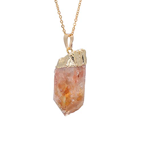 Natural Healing Crystal Yellow Citrine Necklace 