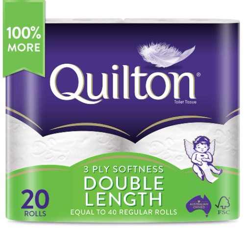 Quilton 3 Ply Double Length Toilet Tissue