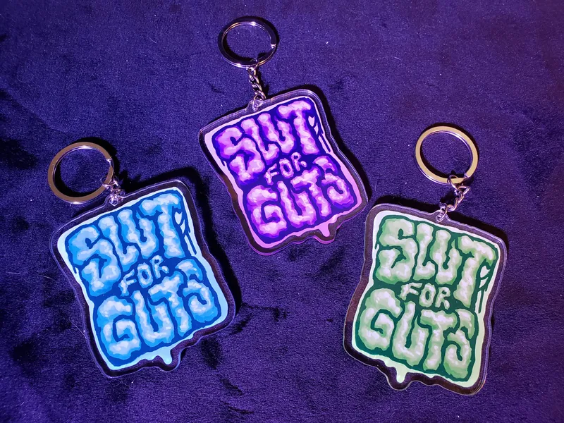Slut for Guts Acrylic Charm Keychain Double-Sided