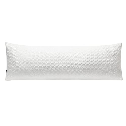 Rainmr Extra Long Body Pillow Cubies Memory Foam 150x50cm – Anime Body Pillow Insert for Adults – with Cooling Cover Huggable Pillows 20x60 inches - White - 150x50cm Body Pillow(60"x20")