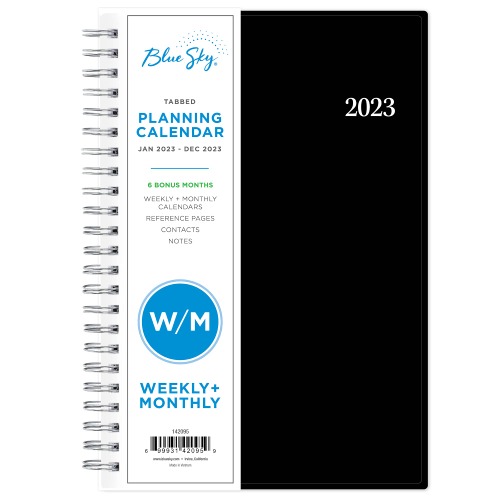 Blue Sky 2023 Weekly and Monthly Planner, January - December, 5" x 8", Flexible Cover, Wirebound, Enterprise (142095)