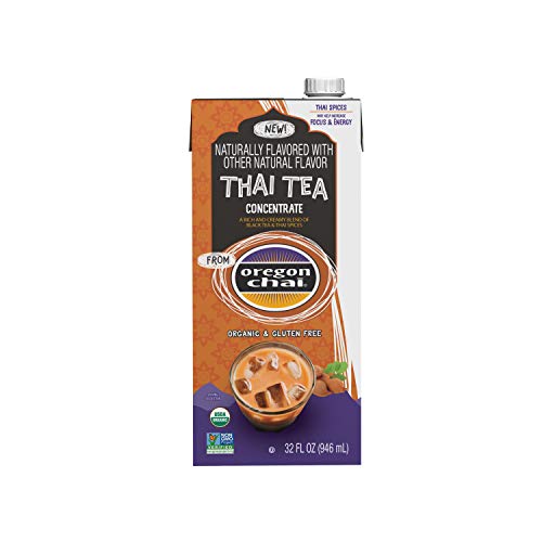 Oregon Chai Thai Tea Latte Concentrate, 32 Fl Oz (Pack of 6) - Thai Tea Latte - 32 Fl Oz (Pack of 6)