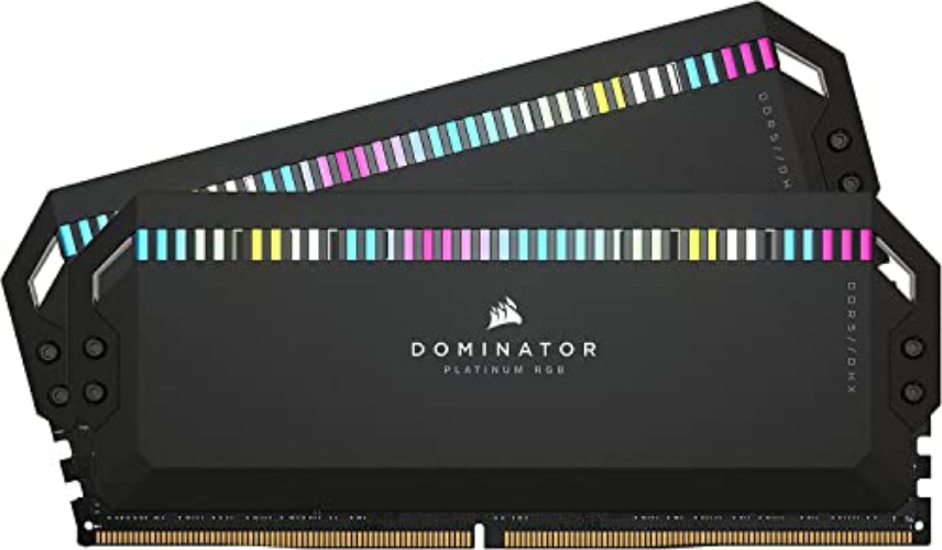 CORSAIR DOMINATOR PLATINUM RGB DDR5 RAM 64GB (2x32GB) 6400MHz CL32 Intel XMP iCUE Compatible Computer Memory - Black (CMT64GX5M2B6400C32) - 64GB (2x32GB)