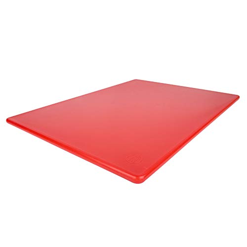 Thirteen Chefs Cutting Boards for Kitchen - 20 x 15 x .5" Red Color Coded Plastic Cutting Board with Non Slip Surface - Dishwasher Safe Chopping Board - 20 x 15 x 0.5 - Red