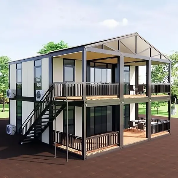 2 Story Container House Tiny Homes for Adults to Live in 2 3 4 Bedrooms Luxury 20ft Prefab Folding Container Homes for Sale Prefab Houses