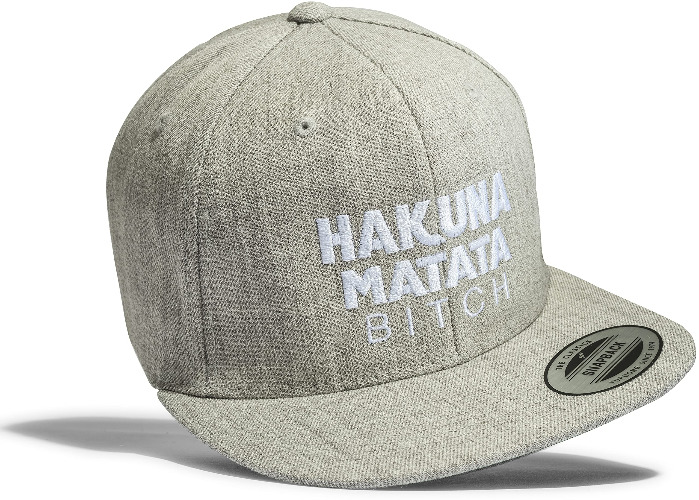 Cap Herren Flexfit Snapback : Hakuna Matata Bitch - Basecap Herren & Damen Baseball Cap Männer Schwarz - Light Grey