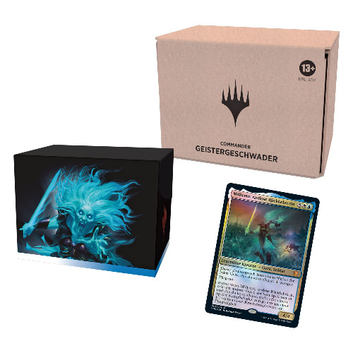 Magic The Gathering Innistrad: Blutroter Bund Commander-Deck – Geistergeschwader (Weiß-Blau), Version mit minimaler Verpackung (Deutsche Version)