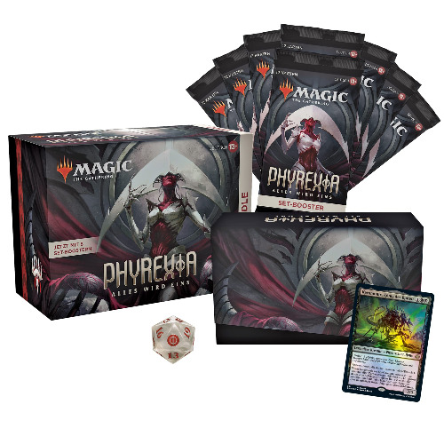 Magic: The Gathering Phyrexia: Alles Wird eins Bundle, 8 Set-Booster & Zubehör (Deutsche Version) - Bundle (Deutsche Version)