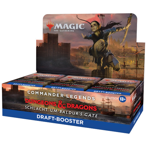Magic The Gathering Commander Legends: Schlacht um Baldur’s Gate Draft-Booster-Display, 24 Booster (Deutsche Version), Multi, D10231000 - Draft-Booster-Display
