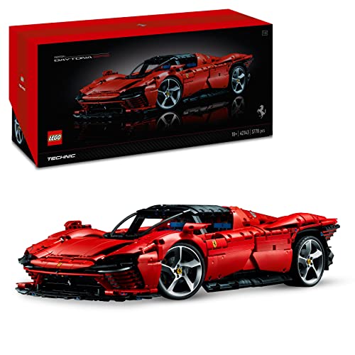 LEGO 42143 Technic Ferrari Daytona SP3 Modellauto Bausatz im Maßstab 1:8, roter Supersportwagen, erweitertes Auto-Modell Sammlerstück, Ultimate Car Concept - Single