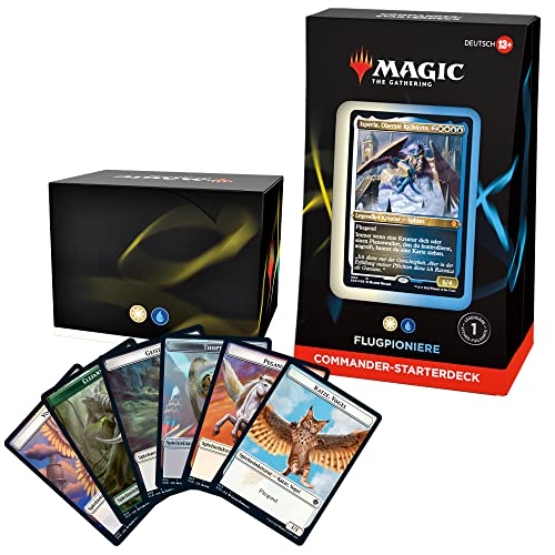 Magic: The Gathering Commander-Starter-Deck – Flugpioniere (weiß-blau) (German Version) - Flugpioniere