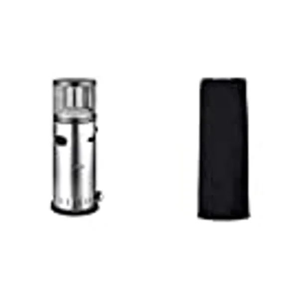 Enders Terrassenheizer Gas Polo 2.0, Gas-Heizstrahler 5460, Terrassenstrahler mit stufenloser Regulierung, Endur Reflektionssystem + Wetterschutzhülle, Schwarz, 50 x 50 x 120 cm