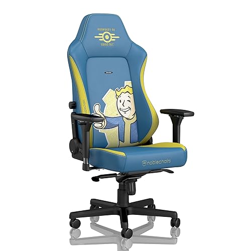 noblechairs Hero Gaming Chair/Office Chair with Lumbar Support, PU Faux Leather, Fallout Vault-Tec Edition - Fallout Vault-tec Edition - PU FAUX LEATHER