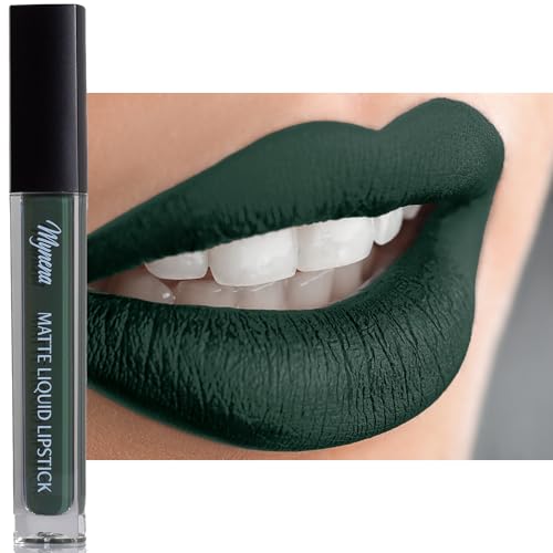 Mynena Dark Green Long-Lasting Matte Liquid Lipstick | Intense Color, Smudge-Proof & Waterproof | Comfortable, Hydrating Shea Butter | Vegan & Cruelty-Free | Jocelyne - Jocelyne