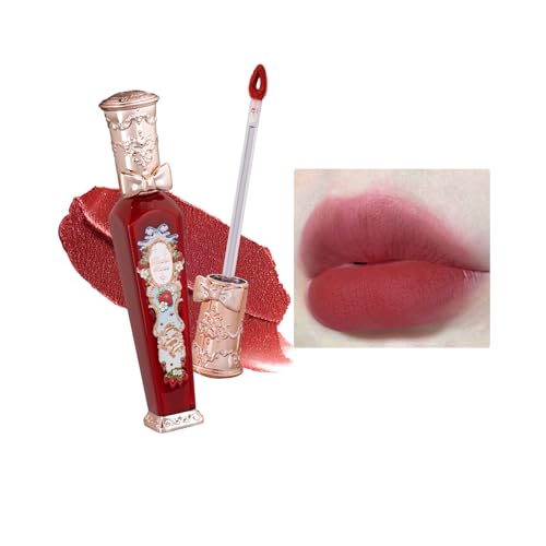 Flower Knows Strawberry Rococo Cloud Lip Cream Matte Liquid Lipstick-Long Lasting&Highly Pigmented Lip Stain -Velvety Waterproof Lip Makeup for Girls&Women-0.12 Fl Oz,1 Count(S08 Velvet Redwood) - 0.12 Fl Oz (Pack of 1) - S08 Velvet Redwood